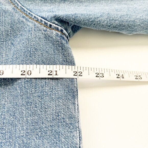 NWOT SÉFR Woody Denim Jean Shirt Men's Size Large In Rancher Blue Made In Italy - Picture 10 of 15